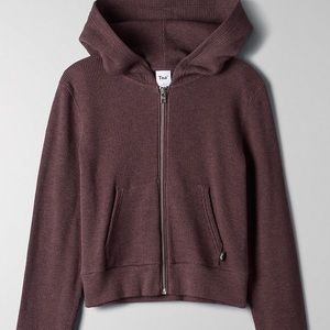 Aritzia Tna cocoa zip thermal hoodie